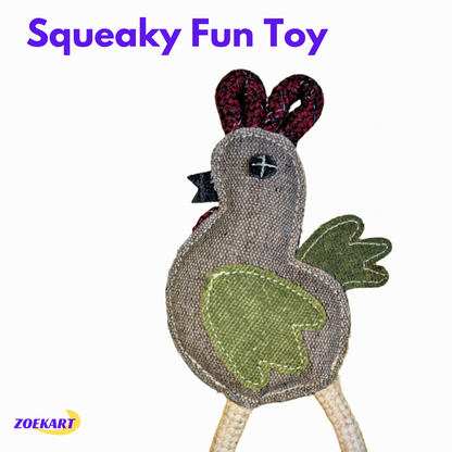 Jute Toy Hen for Dog & Cat | Dog Toys | Cat Toys